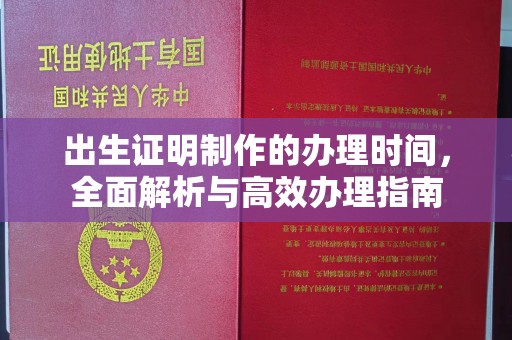 溧阳出生证明制作的办理时间，全面解析与高效办理指南